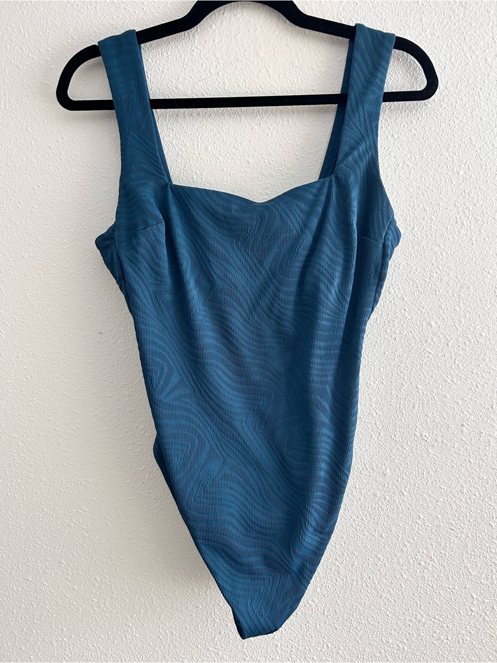 Shade & Shore Teal Scoop Neck One-Piece Swimsuit